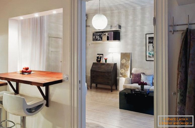 Interior of the hallway in a small apartment