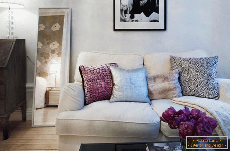 Interior of the living room in a small apartment