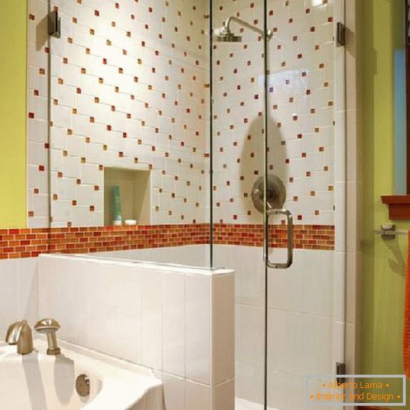 tile layout in a combination bathroom, photo 22