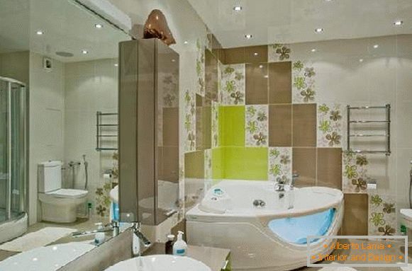 variants of tile layout in bathroom examples, photo 4