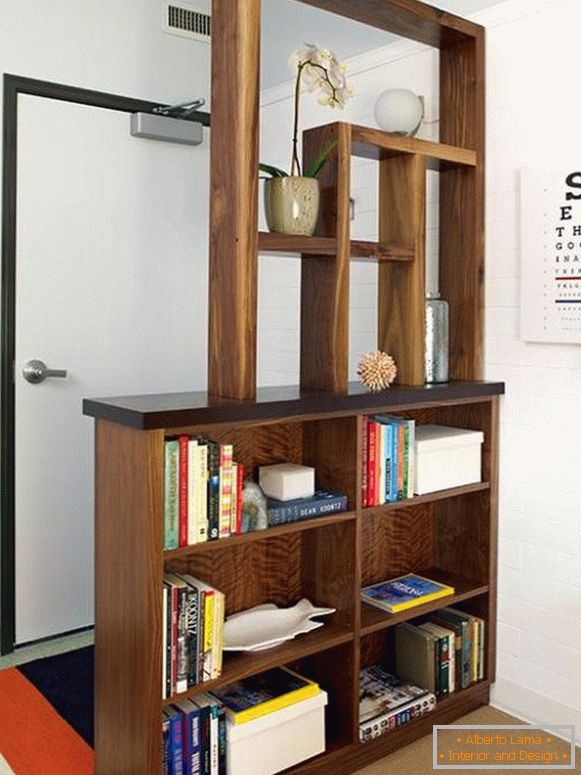 Bookshelf as decor in the interior