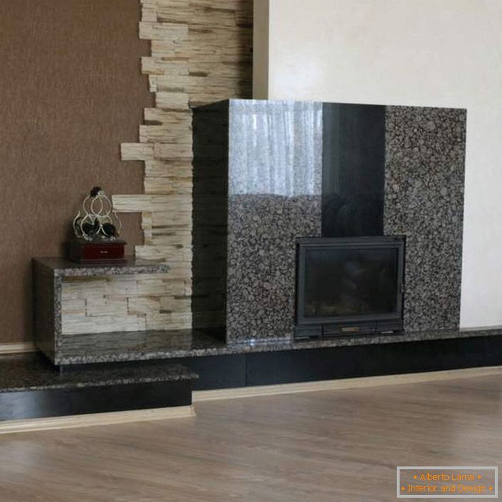 Stylish fireplace panel