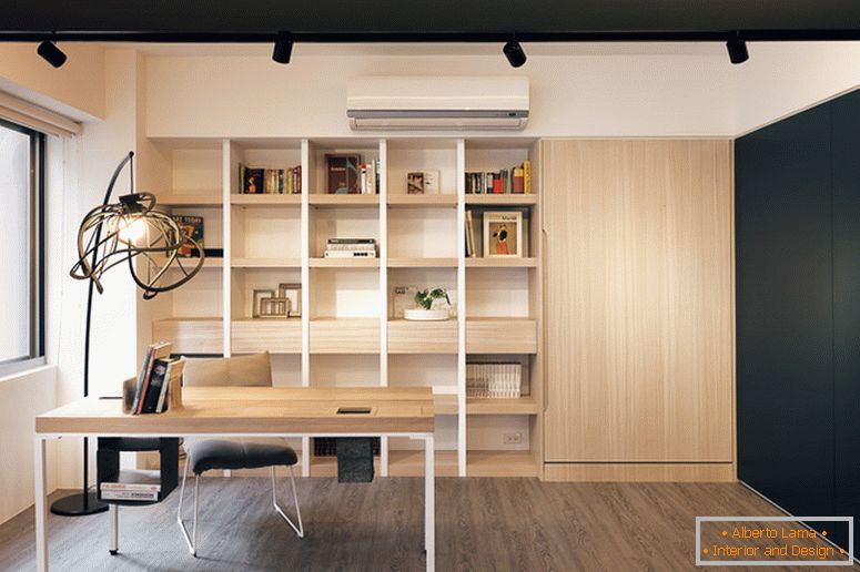 A spacious study in a small house