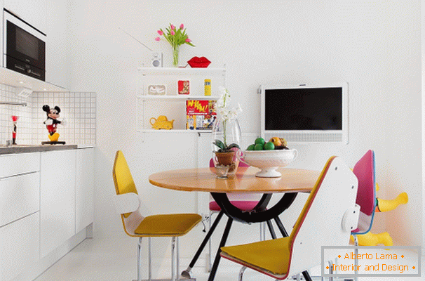 Kitchen in white color