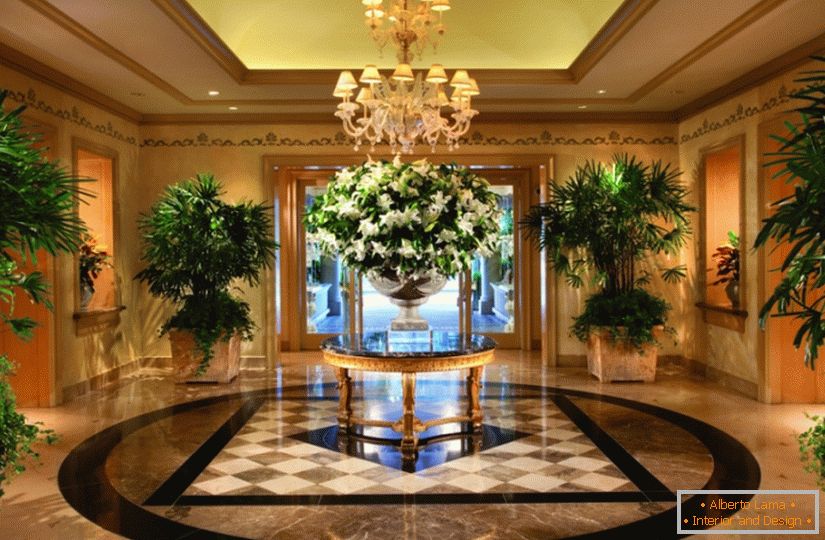 The main lobby of the Four Seasons Hotel