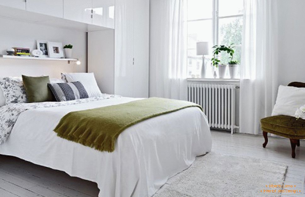 Bedroom in white color