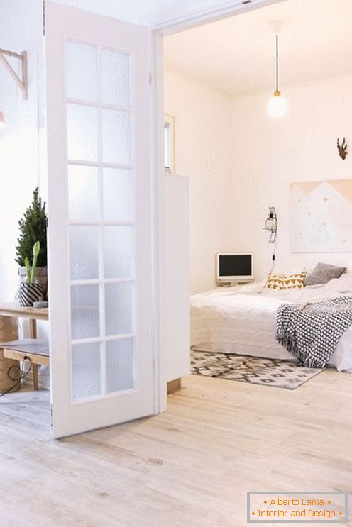 Bedroom in white color