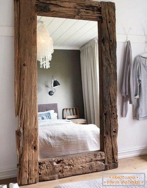 Large mirror in the bedroom