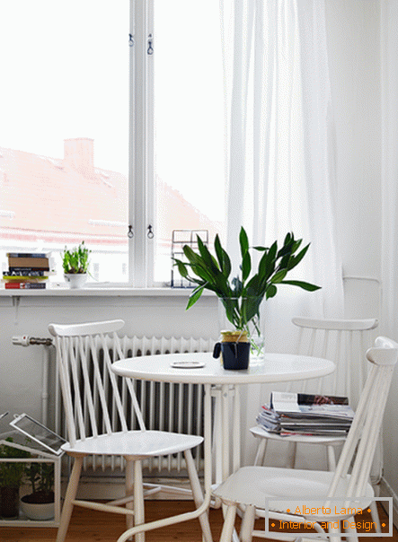 Dining area by the window