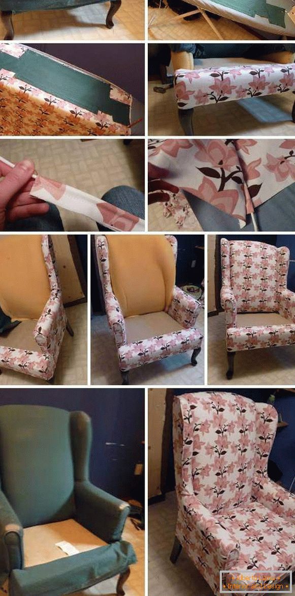 Restoration of upholstered furniture by own hands - chair overturning