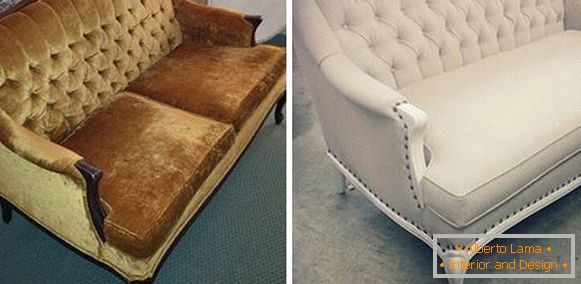Repair of the sofa with your own hands in a classic style