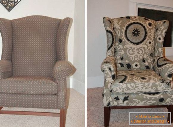 Restoration of upholstered furniture - a constriction of an old chair