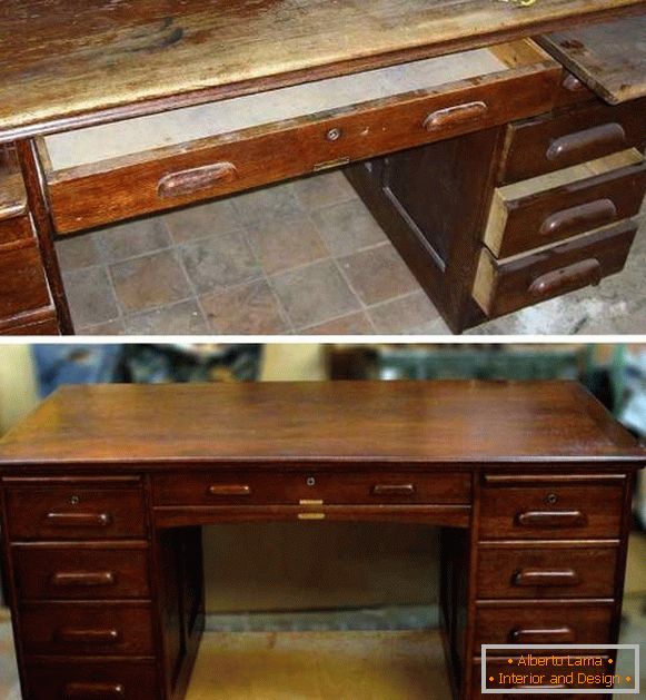 How to update old furniture with a varnish