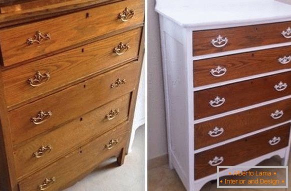 How to update an old chest of drawers with a new paint