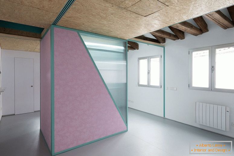 Amazing apartment project: a convertible room in a folded form