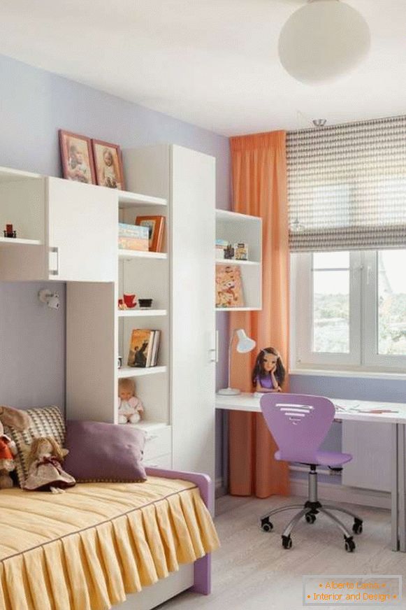 roman blinds in a nursery for a girl, photo 26