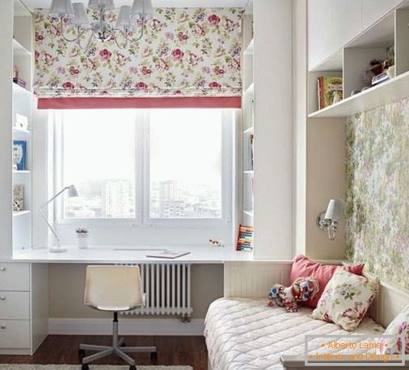 roman blinds in a nursery for a girl, photo 28