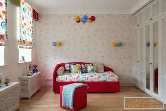 roman blinds in a nursery for a girl, photo 31