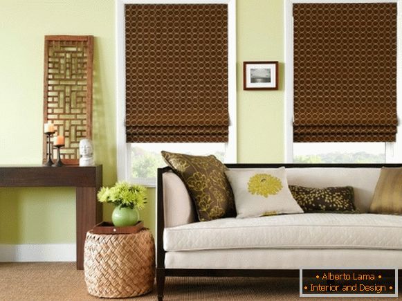 Modern Roman curtains for living room minimalism