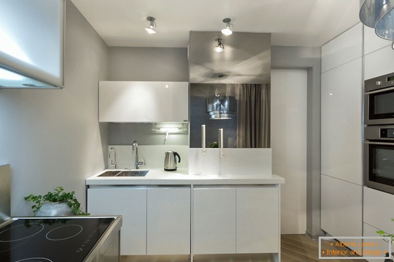 Kitchen interior design in minimalist style
