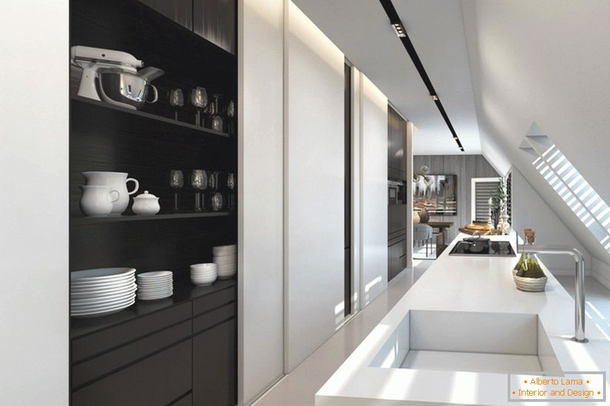 Kitchen in elegant apartments