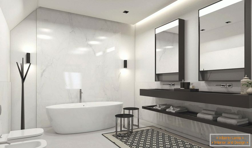 Bathroom in an elegant apartment