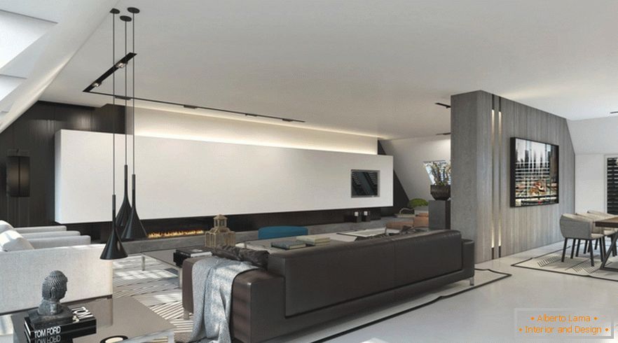Interior in elegant apartments