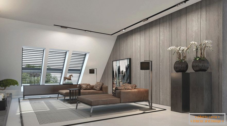 Living room in elegant apartments
