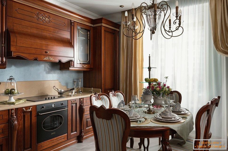 Kitchen in a modern Russian style