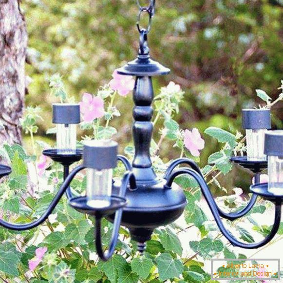 garden lamp on a solar battery with your hands, photo 22
