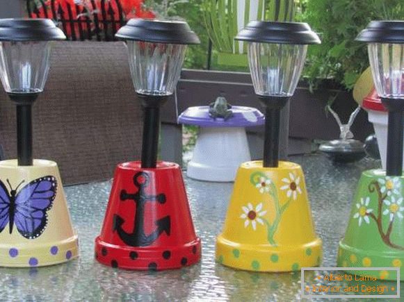 garden lamp on a solar battery with your hands, photo 27