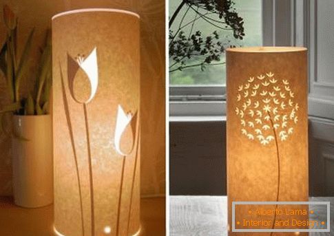 Self-made lamp of paper