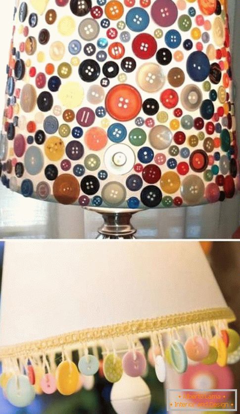 Homemade lamp with buttons