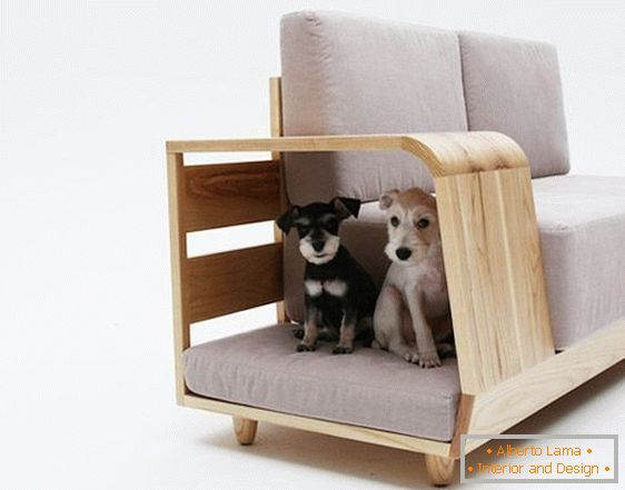 Sofa with a place for a dog