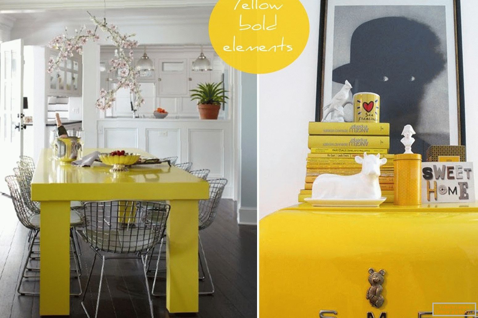 Yellow-gray kitchen