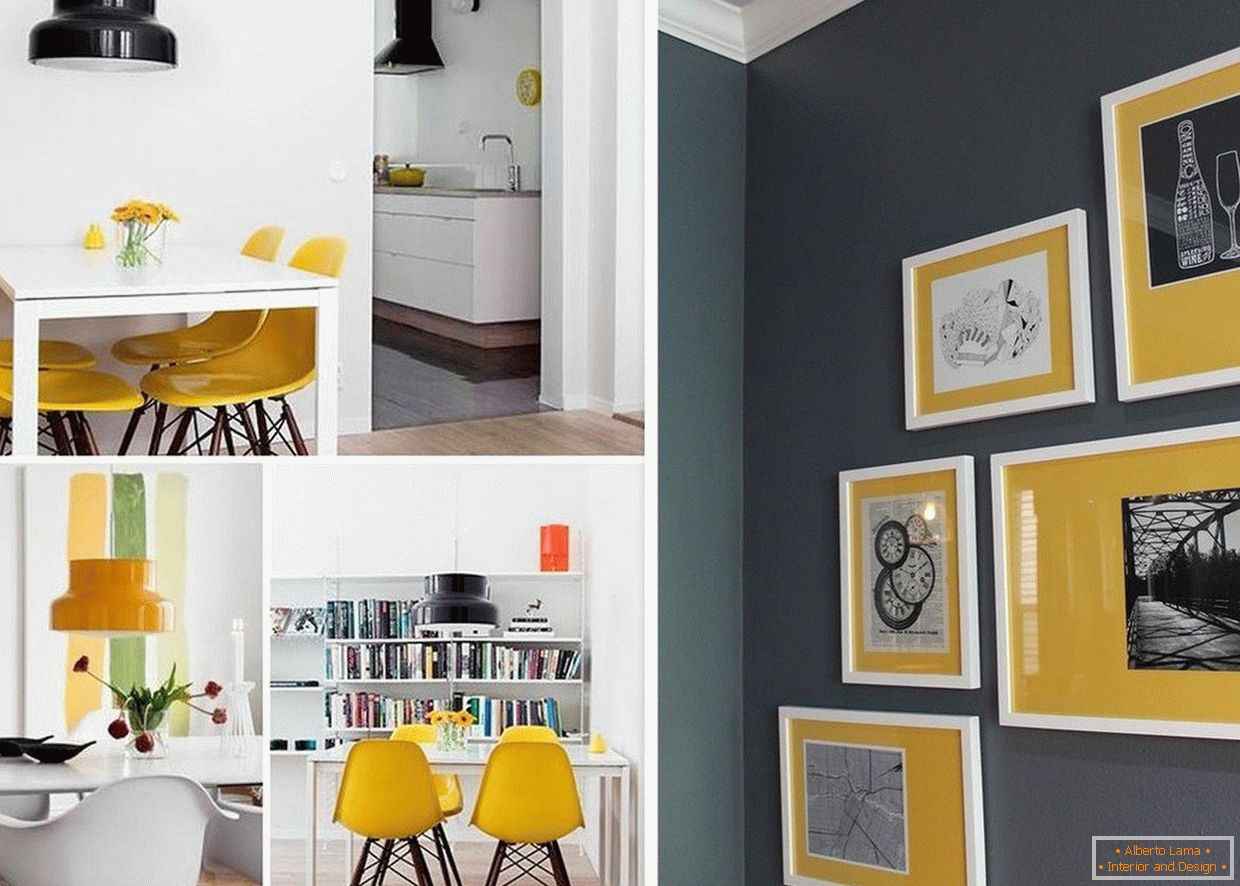 The combination of gray and yellow