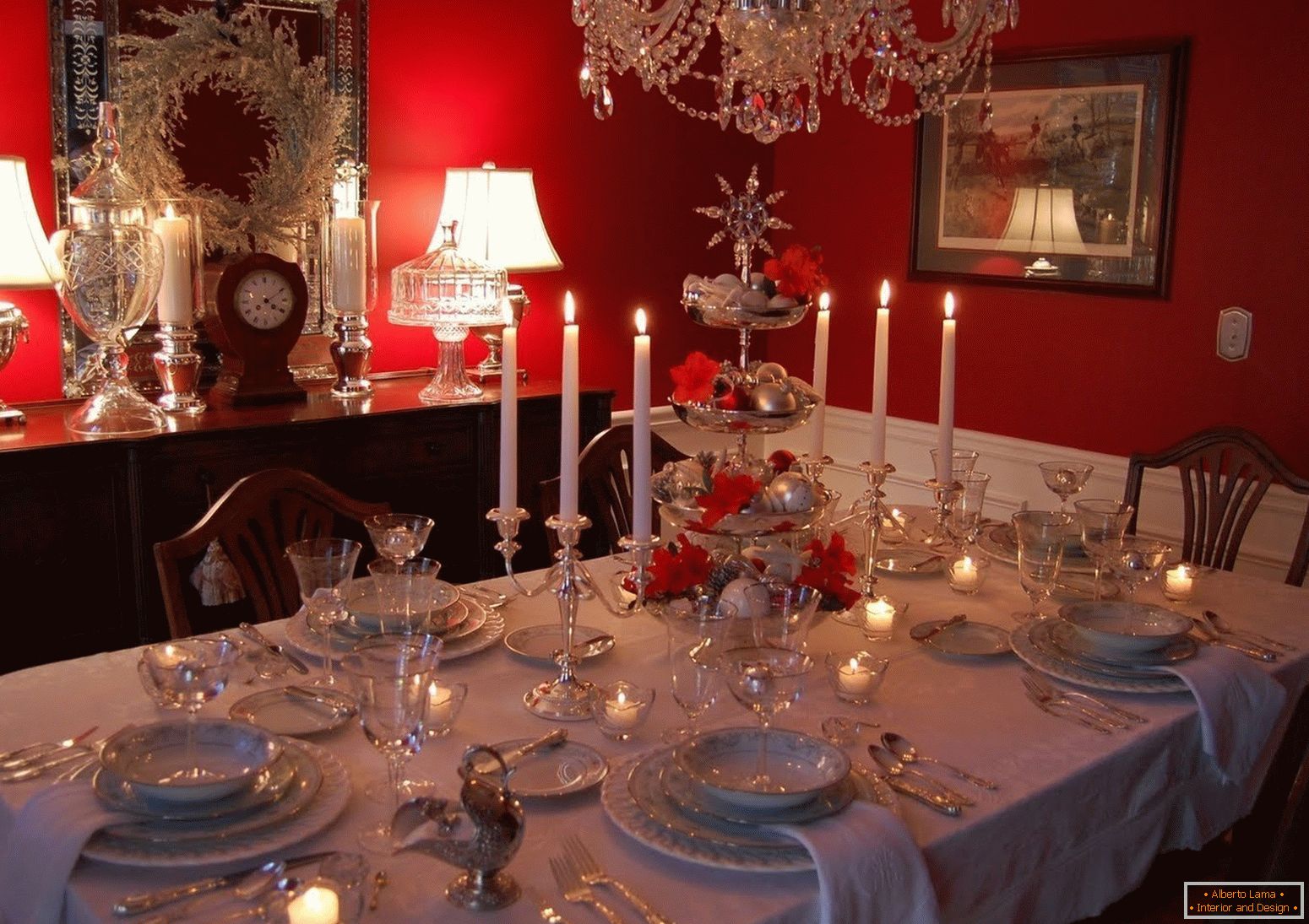 Decor of the New Year's table