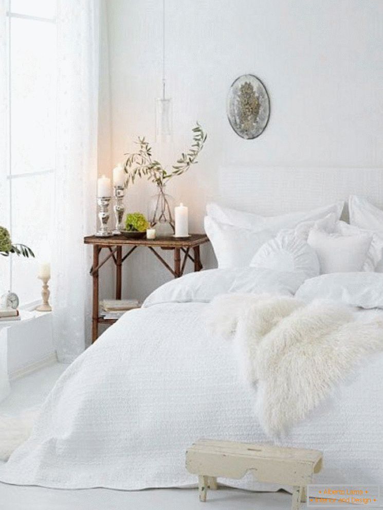 Bedroom in white color