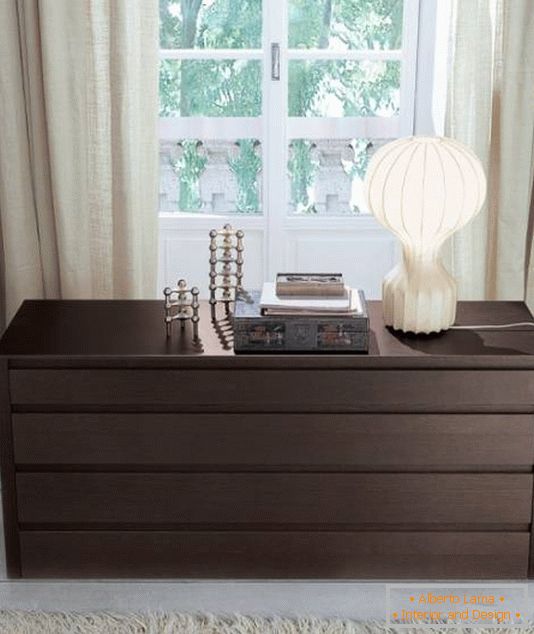 Simple but stylish chest of drawers for a bedroom