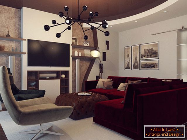 Impressive design of a small living room
