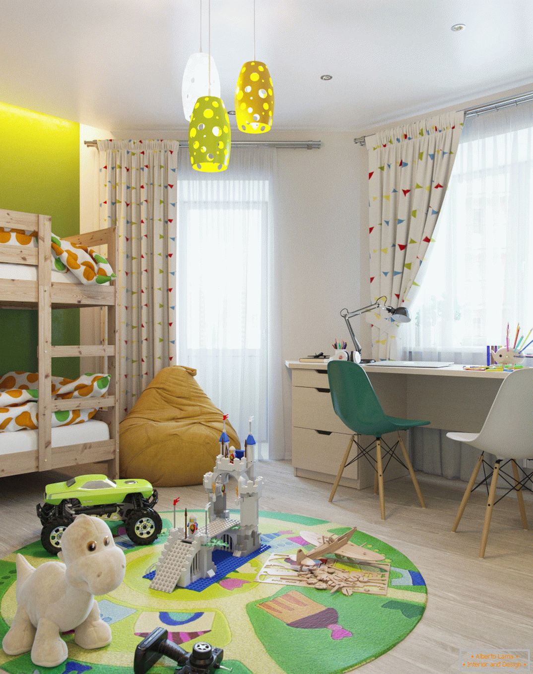 Bright design of the children's room