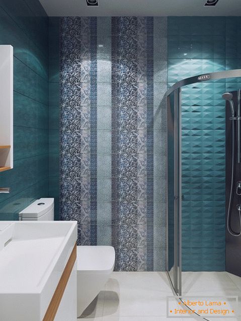 Stylish design of a small bathroom