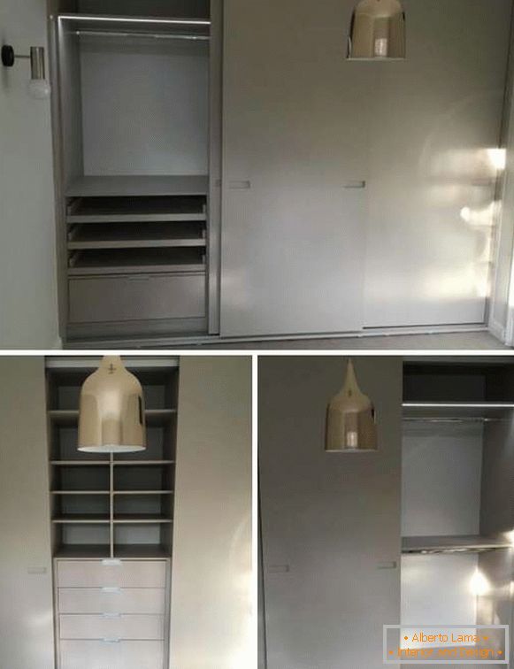 Built-in wardrobes for bedroom couch - photo from inside