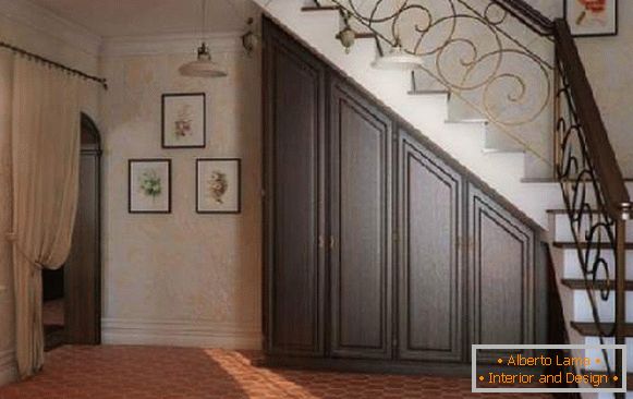 cabinets under the stairs in a country house, photo 7