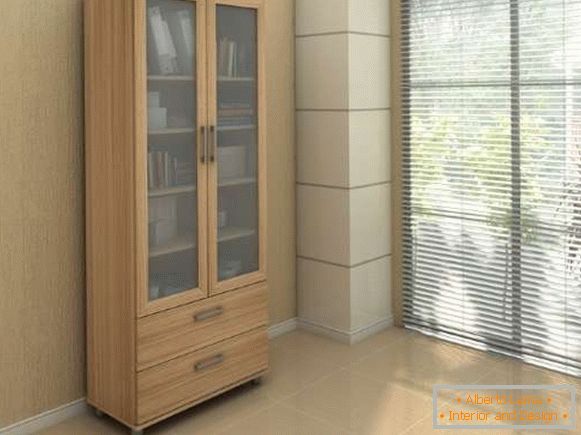 Matt glass doors for cabinet