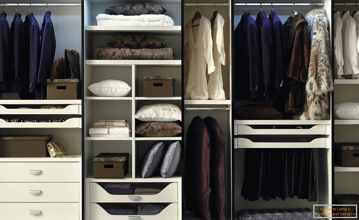 Closet with drawers