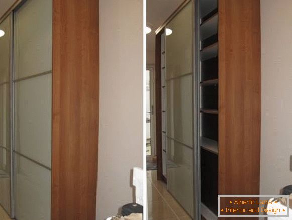 Closet of a compartment for a small hallway and a corridor
