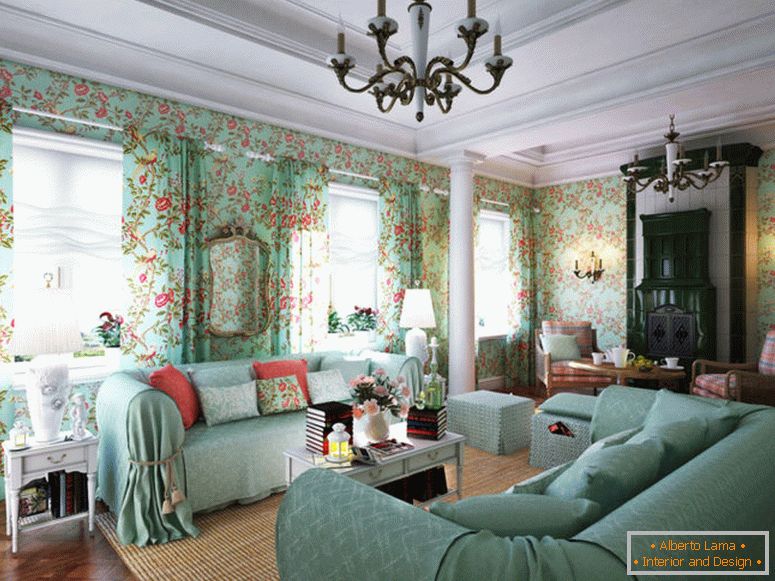 floral-themed-in-living room