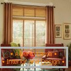 Curtains and bamboo blinds