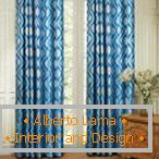 Geometric pattern on the curtains